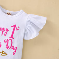 Load image into Gallery viewer, 2 Pieces Set Baby Girls Letters Tops And Bow Shorts Wholesale 230308317
