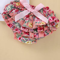 Load image into Gallery viewer, 2 Pieces Set Baby Girls Letters Tops And Bow Shorts Wholesale 230308317
