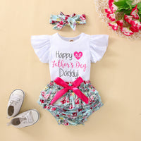 Load image into Gallery viewer, 2 Pieces Set Baby Girls Letters Tops And Bow Shorts Wholesale 230308317
