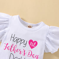 Load image into Gallery viewer, 2 Pieces Set Baby Girls Letters Tops And Bow Shorts Wholesale 230308317
