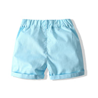 Load image into Gallery viewer, 2 Pieces Set Baby Kid Boys Plant Print Polo Shirts And Solid Color Shorts Wholesale 230308321
