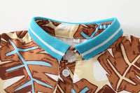 Load image into Gallery viewer, 2 Pieces Set Baby Kid Boys Plant Print Polo Shirts And Solid Color Shorts Wholesale 230308321
