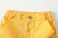 Load image into Gallery viewer, 2 Pieces Set Baby Kid Boys Plant Print Polo Shirts And Solid Color Shorts Wholesale 230308321
