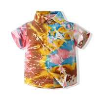 Load image into Gallery viewer, 2 Pieces Set Baby Kid Boys Tie Dye Tops And Shorts Wholesale 230308322
