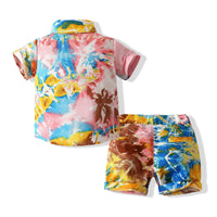 Load image into Gallery viewer, 2 Pieces Set Baby Kid Boys Tie Dye Tops And Shorts Wholesale 230308322
