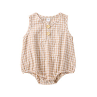Load image into Gallery viewer, Baby Girls Checked Rompers Wholesale 230308323
