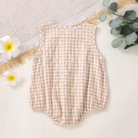 Load image into Gallery viewer, Baby Girls Checked Rompers Wholesale 230308323
