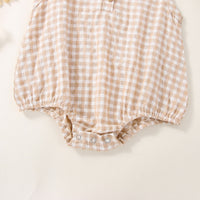 Load image into Gallery viewer, Baby Girls Checked Rompers Wholesale 230308323
