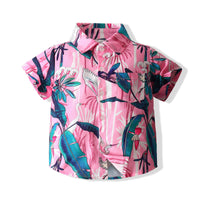 Load image into Gallery viewer, 2 Pieces Set Baby Kid Boys Animals Print Shirts And Solid Color Shorts Wholesale 230308325
