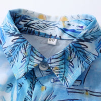 Load image into Gallery viewer, 2 Pieces Set Baby Kid Boys Print Shirts And Solid Color Shorts Wholesale 230308328
