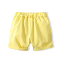 Load image into Gallery viewer, 2 Pieces Set Baby Kid Boys Print Shirts And Solid Color Shorts Wholesale 230308328
