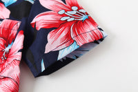 Load image into Gallery viewer, 2 Pieces Set Baby Kid Boys Flower Print Shirts And Solid Color Shorts Wholesale 230308331
