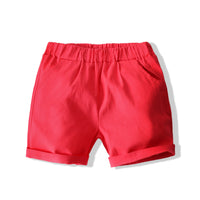 Load image into Gallery viewer, 2 Pieces Set Baby Kid Boys Flower Print Shirts And Solid Color Shorts Wholesale 230308331
