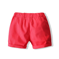 Load image into Gallery viewer, 2 Pieces Set Baby Kid Boys Flower Print Shirts And Solid Color Shorts Wholesale 230308331
