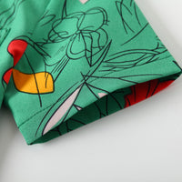 Load image into Gallery viewer, 2 Pieces Set Baby Kid Boys Birthday Party Flower Bow Print Shirts And Solid Color Shorts Wholesale 230308336
