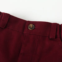 Load image into Gallery viewer, 2 Pieces Set Baby Kid Boys Birthday Party Flower Bow Print Shirts And Solid Color Shorts Wholesale 230308336
