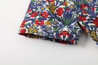 Load image into Gallery viewer, 2 Pieces Set Baby Kid Boys Birthday Party Flower Bow Print Shirts And Solid Color Rompers Wholesale 230308344
