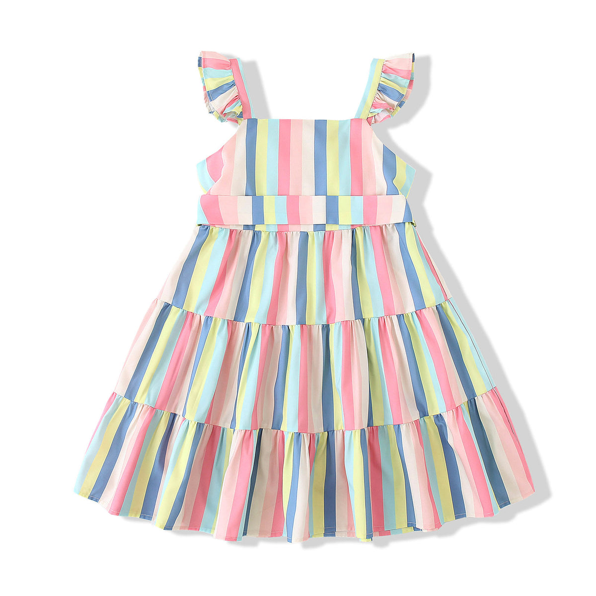 Baby Kid Girls Striped Dresses Wholesale 230308348