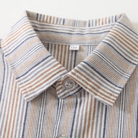 Load image into Gallery viewer, 2 Pieces Set Baby Kid Boys Dressy Striped Bow Shirts And Solid Color Rompers Wholesale 230308364
