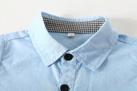 Load image into Gallery viewer, 2 Pieces Set Baby Kid Boys Bow Shirts And Checked Rompers Wholesale 230308376
