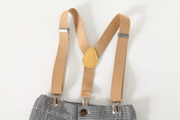 Load image into Gallery viewer, 2 Pieces Set Baby Kid Boys Bow Shirts And Checked Rompers Wholesale 230308376
