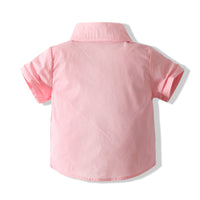 Load image into Gallery viewer, 2 Pieces Set Baby Kid Boys Bow Shirts And Checked Rompers Wholesale 230308376
