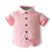 Load image into Gallery viewer, 2 Pieces Set Baby Kid Boys Bow Shirts And Checked Rompers Wholesale 230308376
