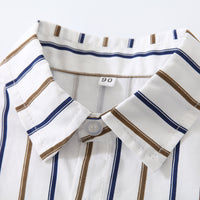 Load image into Gallery viewer, 2 Pieces Set Baby Kid Boys Birthday Party Striped Bow Shirts And Solid Color Rompers Wholesale 230308380
