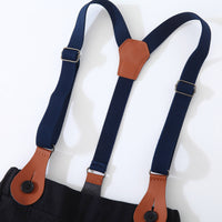 Load image into Gallery viewer, 2 Pieces Set Baby Kid Boys Birthday Party Striped Bow Shirts And Solid Color Rompers Wholesale 230308380
