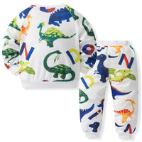 Load image into Gallery viewer, 2 Pieces Set Baby Kid Boys Dinosaur Animals Cartoon Print Hoodies Sweatshirts And Pants Wholesale 230308386

