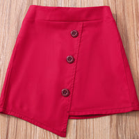 Load image into Gallery viewer, 2 Pieces Set Baby Kid Girls Love heart Embroidered T-Shirts And Solid Color Skirts Wholesale 230308394
