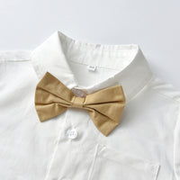 Load image into Gallery viewer, 2 Pieces Set Baby Kid Boys Dressy Bow Shirts And Solid Color Jumpsuits Wholesale 230308401
