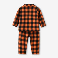 Load image into Gallery viewer, 2 Pieces Set Baby Kid Unisex Checked Tops And Pants Wholesale 230308404
