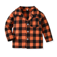 Load image into Gallery viewer, 2 Pieces Set Baby Kid Unisex Checked Tops And Pants Wholesale 230308404
