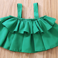 Load image into Gallery viewer, 2 Pieces Set Baby Kid Girls Solid Color Tank Tops And Pants Wholesale 230308406
