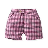 Load image into Gallery viewer, 3 Pieces Set Baby Kid Boys Birthday Solid Color Bow Shirts And Checked Vests Waistcoats And Shorts Wholesale 230308410
