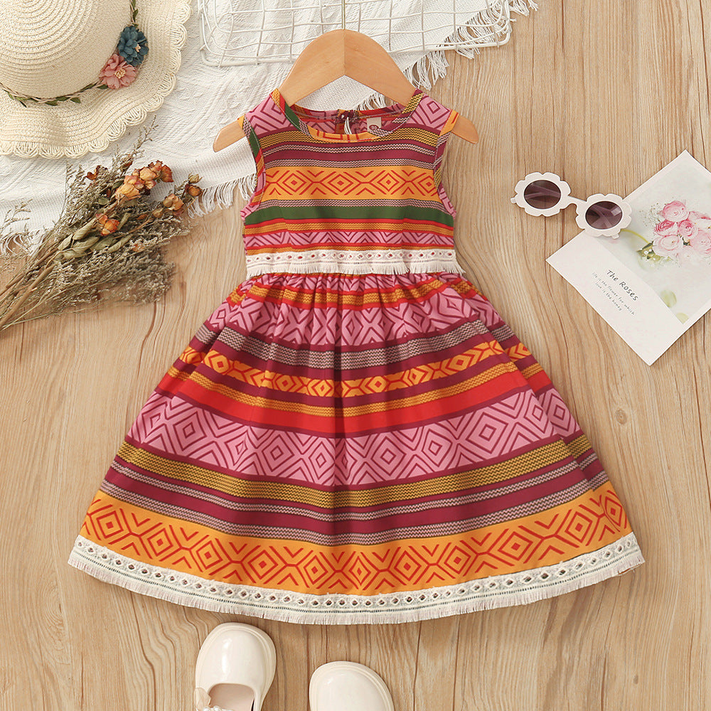 Baby Kid Girls Print Dresses Wholesale 230308413