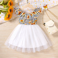 Load image into Gallery viewer, Baby Kid Girls Color-blocking Flower Checked Print Dresses Wholesale 230308414

