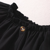 Load image into Gallery viewer, 2 Pieces Set Baby Kid Girls Solid Color Tops And Striped Shorts Wholesale 230308427
