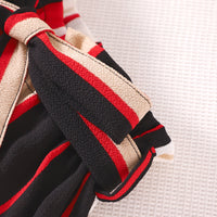 Load image into Gallery viewer, 2 Pieces Set Baby Kid Girls Solid Color Tops And Striped Shorts Wholesale 230308427
