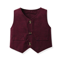 Load image into Gallery viewer, 3 Pieces Set Baby Kid Big Kid Boys Birthday Party Solid Color Bow Shirts Vests Waistcoats And Jumpsuits Wholesale 230308451
