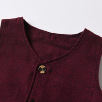 Load image into Gallery viewer, 3 Pieces Set Baby Kid Big Kid Boys Birthday Party Solid Color Bow Shirts Vests Waistcoats And Jumpsuits Wholesale 230308451
