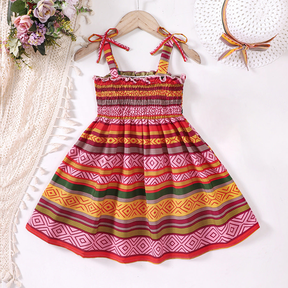 Baby Kid Girls Striped Checked Dresses Wholesale 230308474