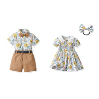 Load image into Gallery viewer, 2 Pieces Set Baby Kid Boys Bow Shirts And Solid Color Shorts Wholesale 230308498
