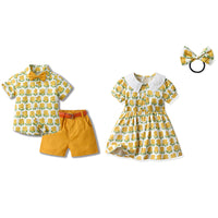 Load image into Gallery viewer, 2 Pieces Set Baby Kid Boys Bow Shirts And Solid Color Shorts Wholesale 230308498
