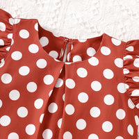 Load image into Gallery viewer, 2 Pieces Set Baby Kid Girls Polka dots Tops And Solid Color Skirts Wholesale 230308512

