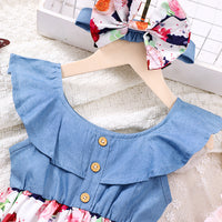 Load image into Gallery viewer, Baby Kid Girls Color-blocking Flower Dresses Wholesale 230308555
