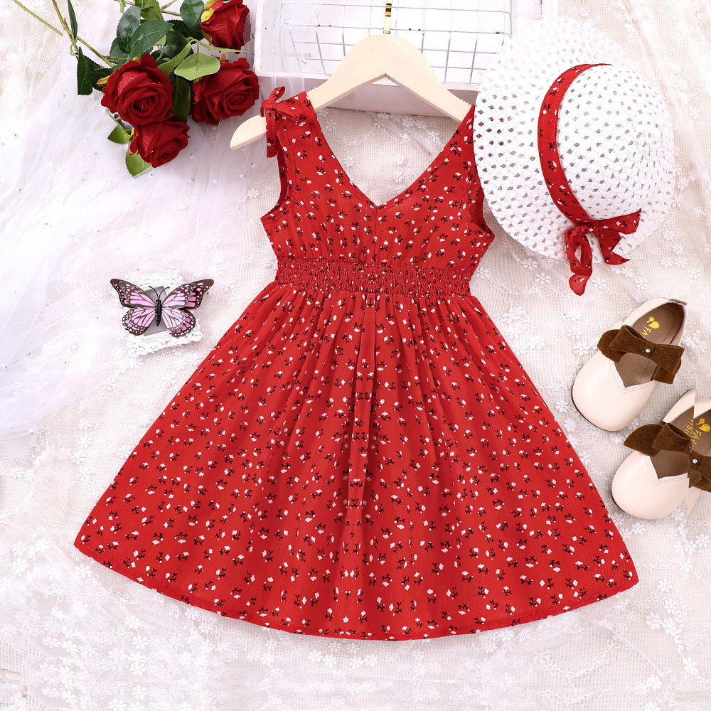 Baby Kid Girls Flower Print Dresses Wholesale 230308565