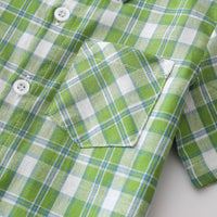 Load image into Gallery viewer, 2 Pieces Set Baby Kid Boys Dressy Checked Bow Shirts And Solid Color Shorts Wholesale 230308587
