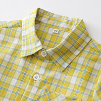 Load image into Gallery viewer, 2 Pieces Set Baby Kid Boys Dressy Checked Bow Shirts And Solid Color Shorts Wholesale 230308587
